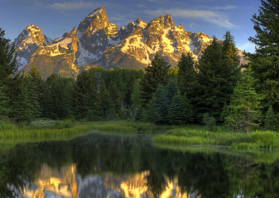 Sunrise on the Grand Tetons at Schwabacher Landing