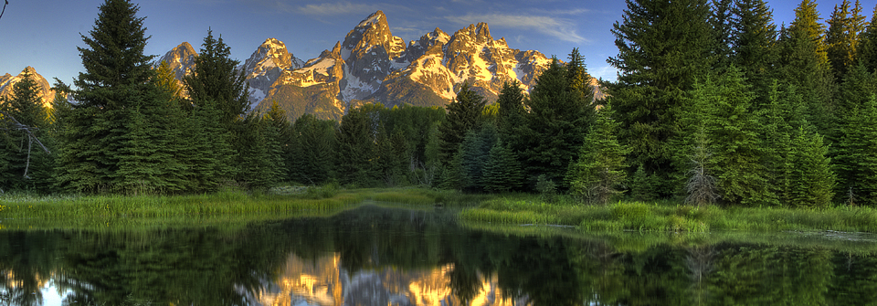 Sunrise on the Grand Tetons at Schwabacher Landing