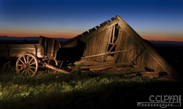 Caryn Esplin LightPainting Wagon and Barn