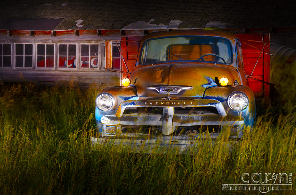 Light Painting with Camera Raw in Post Production on the Old Chevy