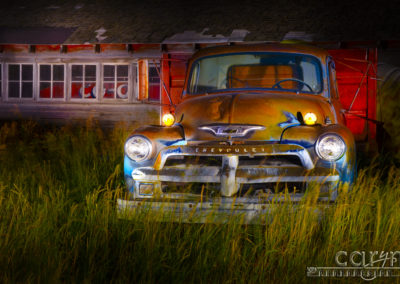 Light Painting with Camera Raw in Post Production on the Old Chevy