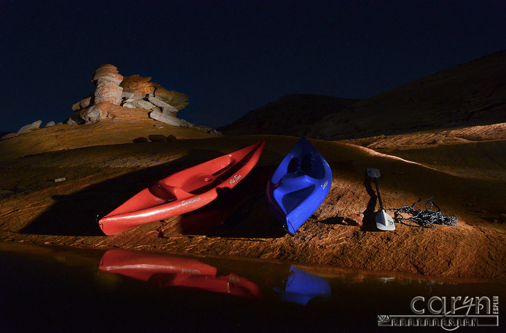 Light Painting at Lake Powell – Raptor Rock in Hansen Canyon