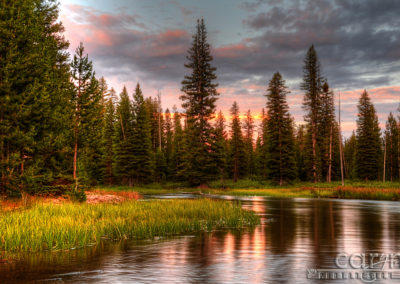 Sunset on the Buffalo River, Island Park, Idaho