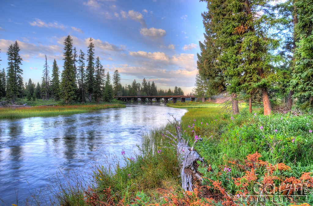 Sunrise on the Buffalo River in Island Park, Idaho