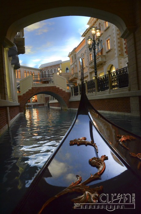 Caryn Esplin - Gondola Ride at the Venetian - Canal Bridge