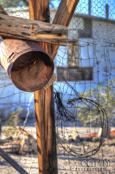 Caryn Esplin - old bucket - Main St. - Qyartzsite, AZ