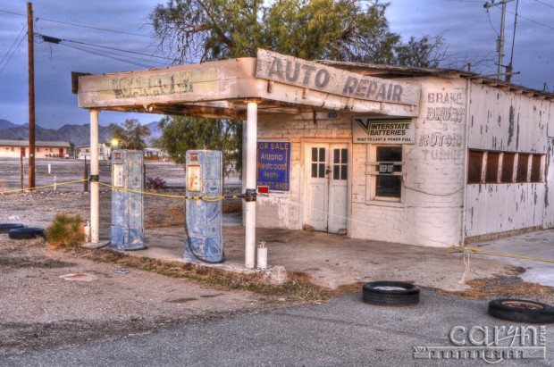 Caryn Esplin - HDR Light Painting - Gas Pumps - Quartzsite, Arizona - ORIGINAL