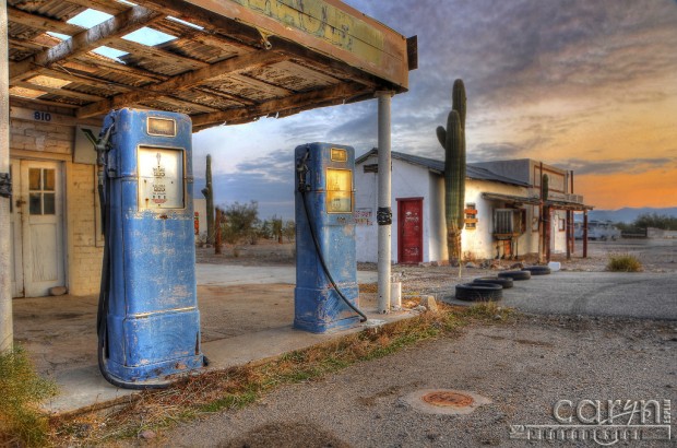 Caryn Esplin - Old Gas Pumps - Quartzsite, Arizona Main Street