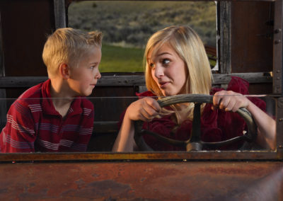 Driving the old International at Bannack Ghost Town