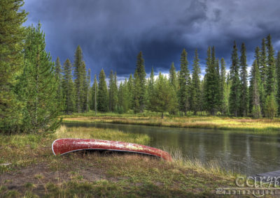 Old Red Canoe on the Buffalo River