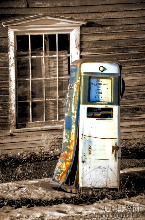 Caryn Esplin - Old Gas Pump (Sepia) - Virginia City, Montana