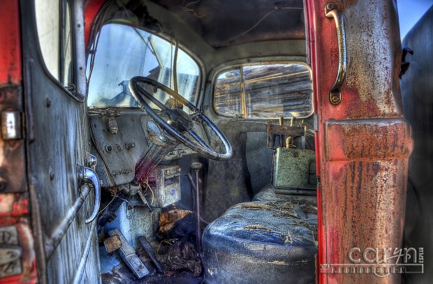 Caryn Esplin - Red Truck in Nevada City, Montana