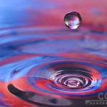 Floating Drop above Coil - Water Drop Photography - Caryn Esplin