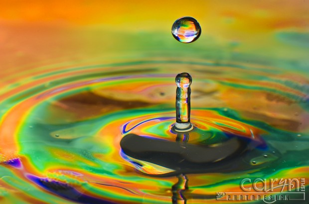 Orange Sphere - Water Drop Photography - Caryn Esplin