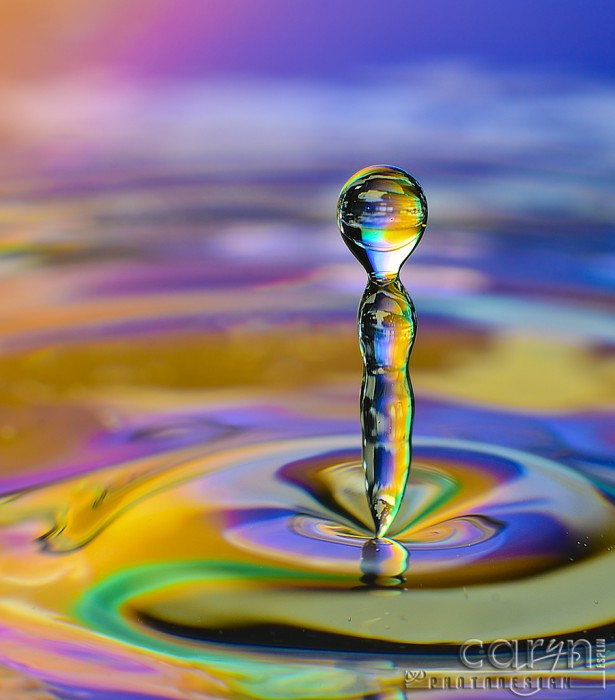 Orange Spinner Pinnacle - Water Drop Photography - Caryn Esplin