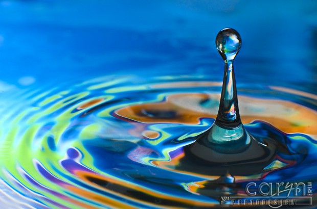 Drop Forming Pinnacle - Water Drop Photography - Caryn Esplin