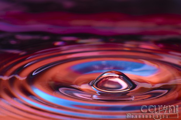 Final Bubble - Red Lava - Water Drop Photography - Caryn Esplin