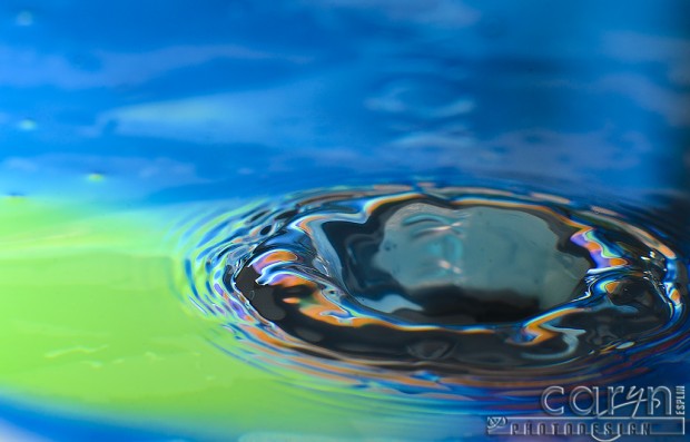 Blue Vortex - Water Drop Photography - Caryn Esplin