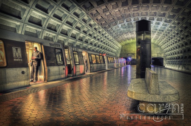 Washington DC Metro - Foggy Bottom Stop - Texting - Caryn Esplin