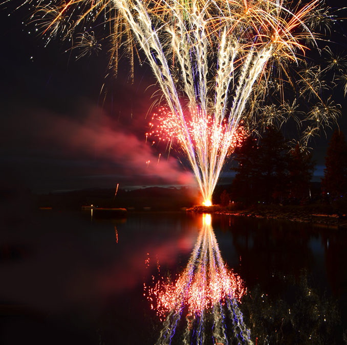 Fireworks over water!