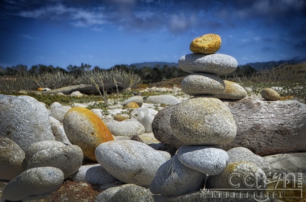 Stone cairn 3 - rock stack - Monterey, CA - 17-mile drive - Caryn Esplin