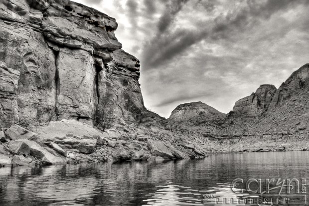 Caryn Esplin - Lake Powell Canyon - Black and White