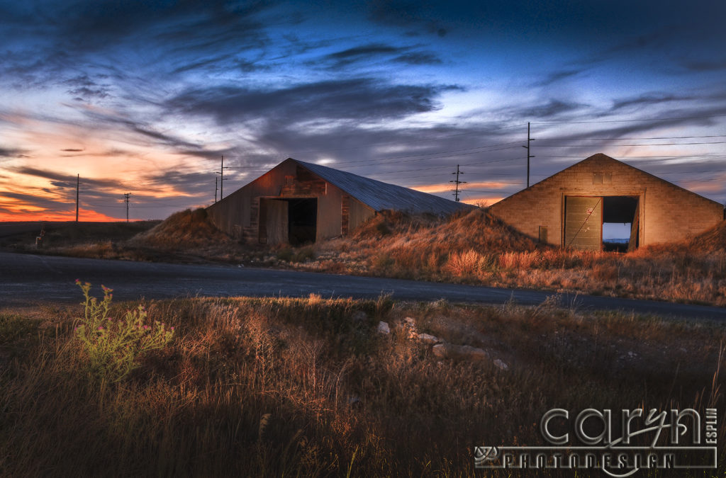 Spooky Idaho Potato Cellars at night – A light painting study