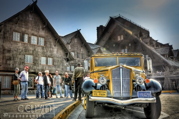 Load up! - Yellowstone Historic Park Bus Tours - Old Faithful Inn - Caryn Esplin