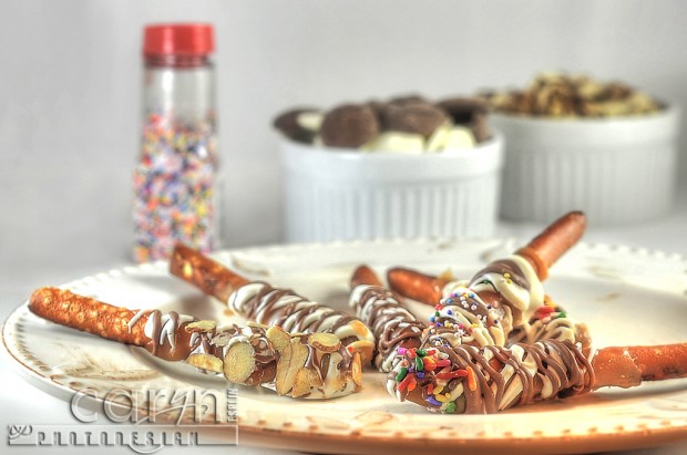 Food Photography - Caryn Esplin - Homemade Caramel Pretzel Logs