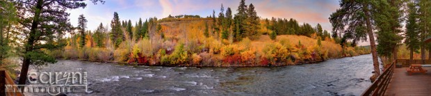 Caryn Esplin - Sunset at Fall Creek Lodge - iphone 5 Pano