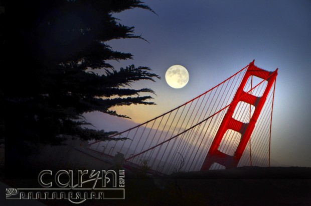 Caryn Esplin - Golden Gate Bridge - Moon - San Francisco