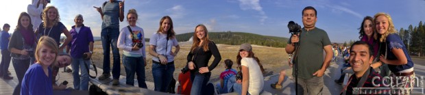 Caryn Esplin - Comm 316 class - iphone 5 Pano - Yellowstone Park - Old Faithful