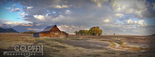 Caryn Esplin - iphone 5 Pano - Mormon Row Barn - Jackson - Grand Tetons