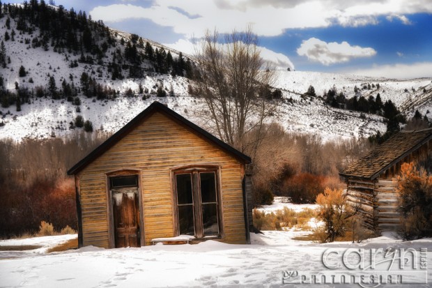 Bannack Ghost Town Montana - Main Street - Old School - Winter - HDR - BYU-I Photo Excursion - Caryn Esplin