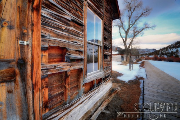 Bannack Ghost Town Montana - Main Street - Winter - HDR - BYU-I Photo Excursion - Caryn Esplin