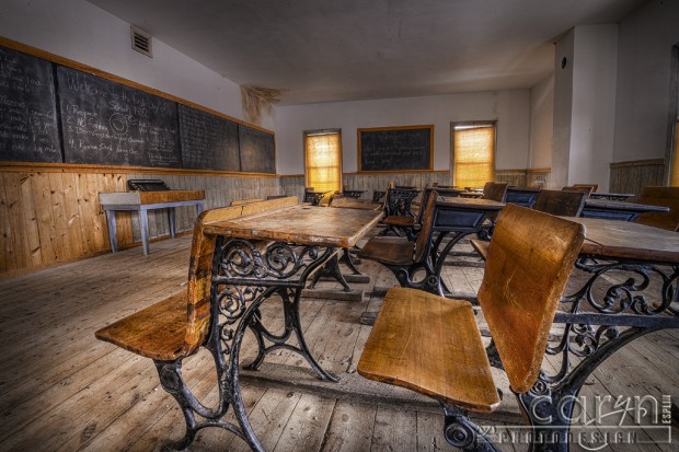 Bannack Ghost Town Montana - Main Street - Old School - Winter - HDR - BYU-I Photo Excursion - Caryn Esplin