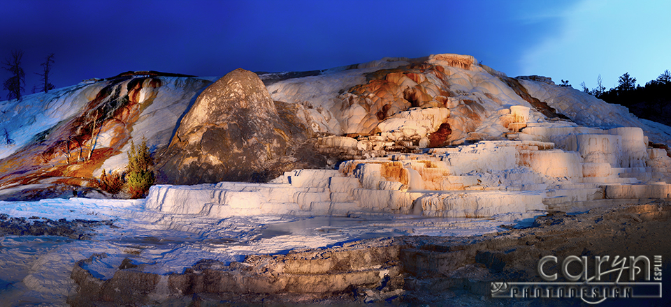 Yellowstone Mammoth Hot Springs – Panoramic Light Painting