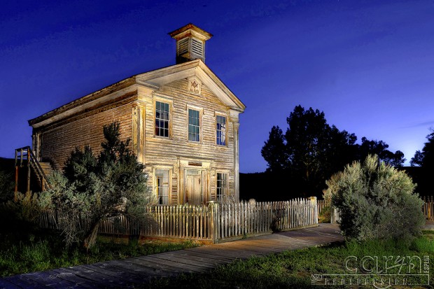 CarynEsplin-BannackGhostTown-MasonicTemple-Light Painting