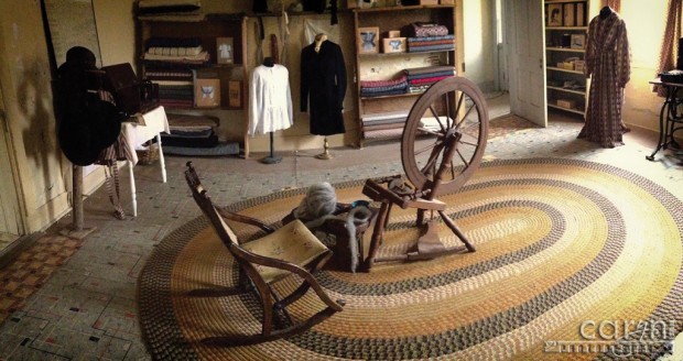 Bannack Ghost Town, Montana - Living History - Spinning Wheel - Pano