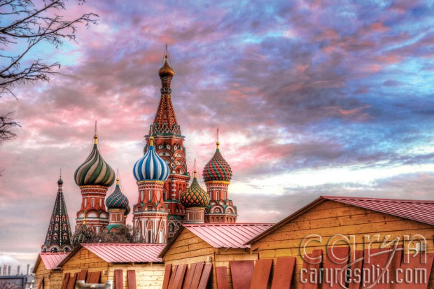 Red Square Sunset - Colors - Moscow, Russia - Caryn Esplin - St. Basil's Cathedral