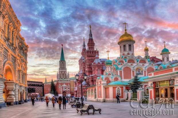 Red Square Sunset - Colors - Moscow, Russia - Caryn Esplin - Sky