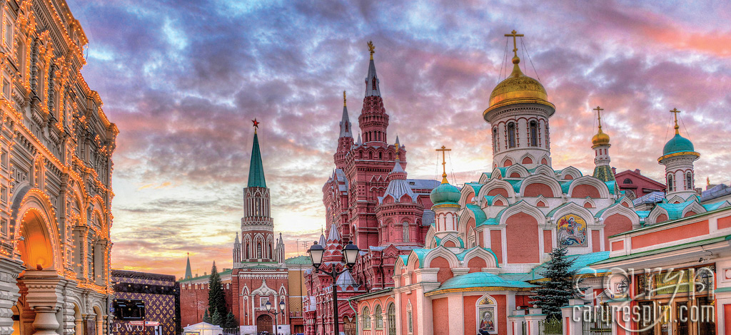 Breathtaking Sunset over Moscow’s Red Square