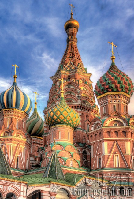 Onion domes, St. Basil's Cathedral - Red Square, Moscow, Russia, Kremlin