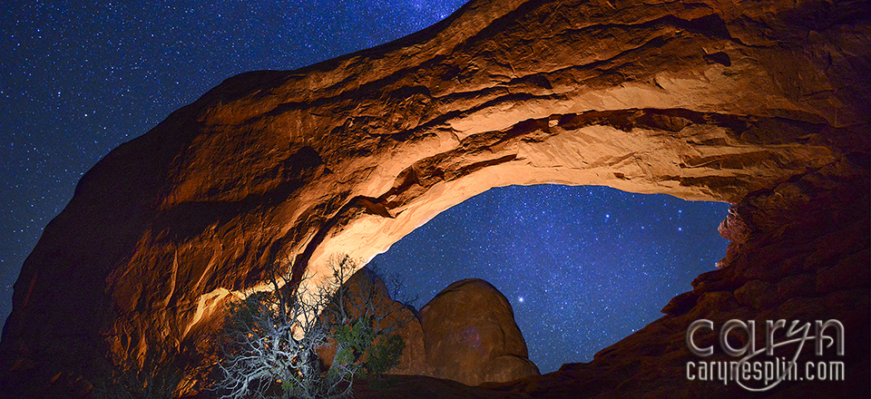 Light Painting + Arches National Park + Milky Way