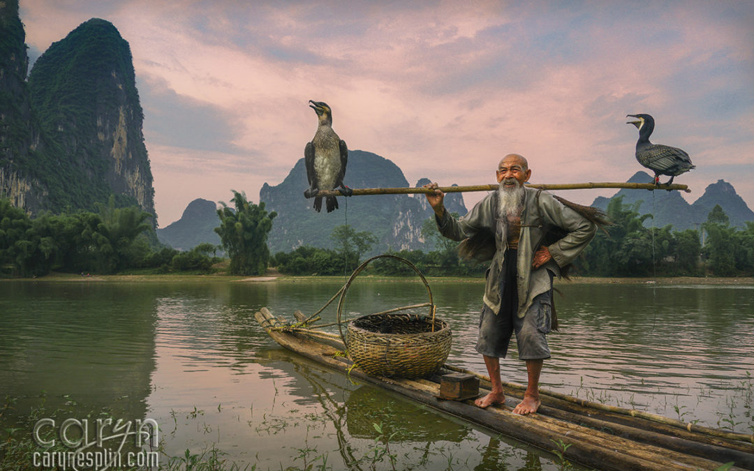 Cormorant Fisherman on the Li River, Guilin, China