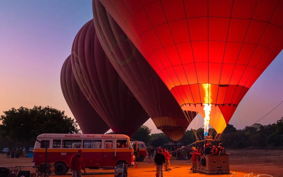 Myanmar 2020: Hot Air Balloon Ride over Old Bagan (Part 1)