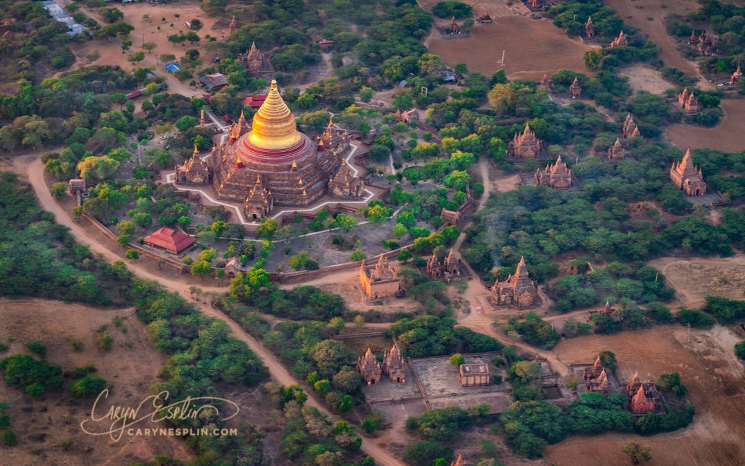 Myanmar 2020: Aerial View of Ancient Bagan, 2100 Temples