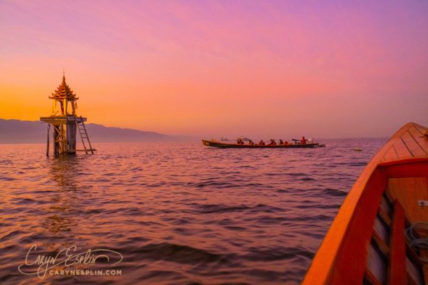 Caryn-Esplin_myanmar-Water Shrine - Inle Lake-silhouette-sunset