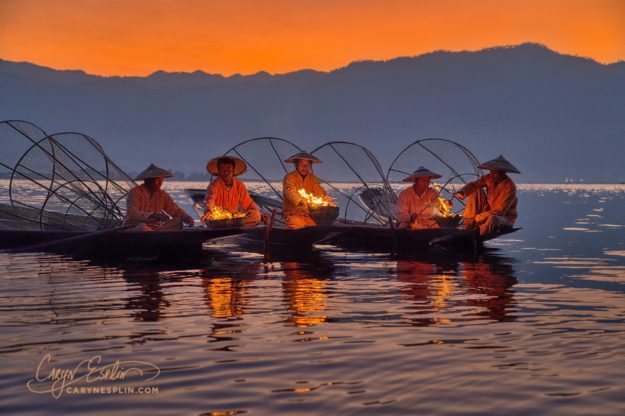 Caryn-Esplin_myanmar-Water Shrine - Inle Lake-silhouette-sunset